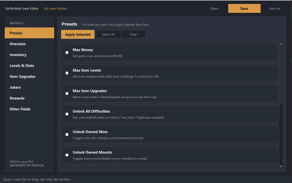 Save Editor Mod Menu
