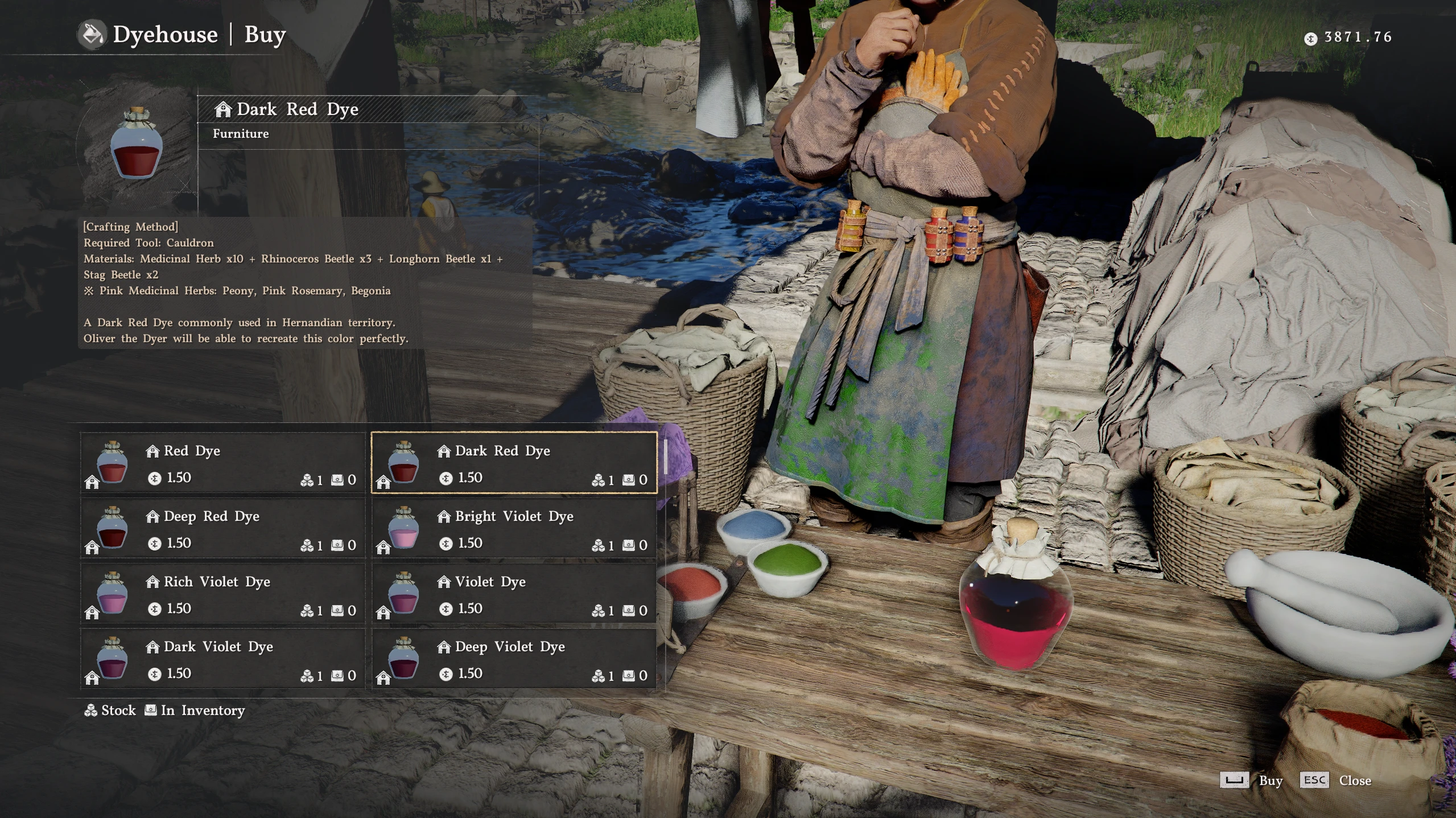 Expanded Vendor Inventory - All Craft Materials, Abyss Gear, Dyes, and More Mod Menu