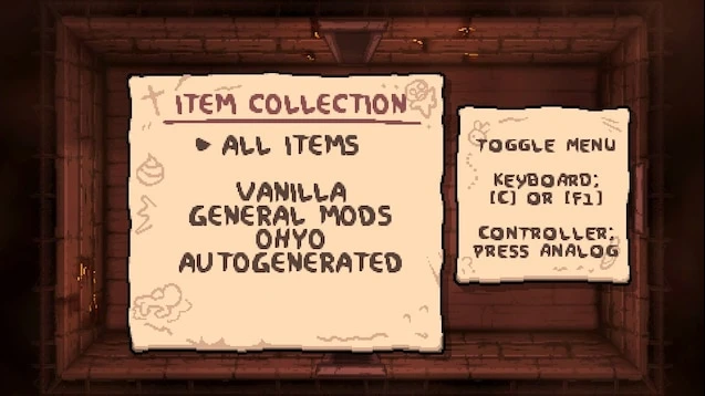 **Encyclopedia – In-Game Wiki** Mod Menu