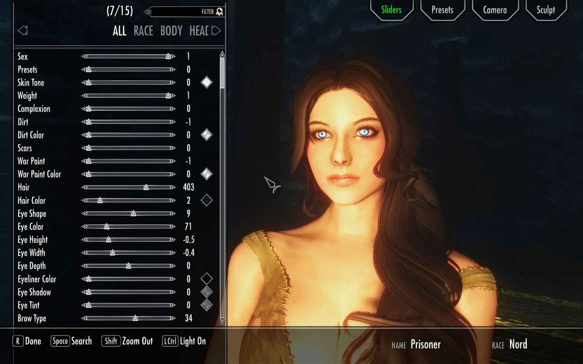 RaceMenu Mod Menu